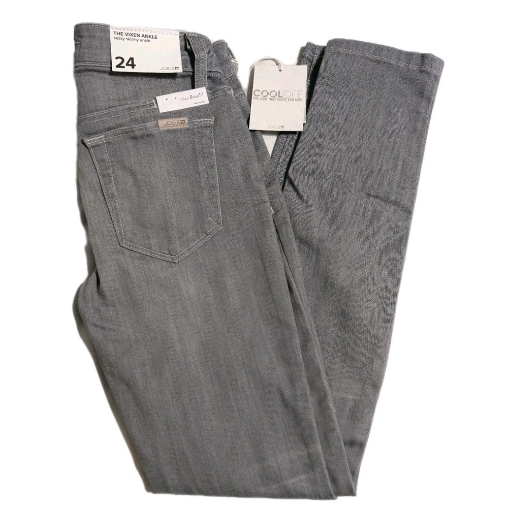 Joe's Jeans‎ Vixen Ankle Womens 24 Gray Skinny Ankle Cooloff Denim NWT